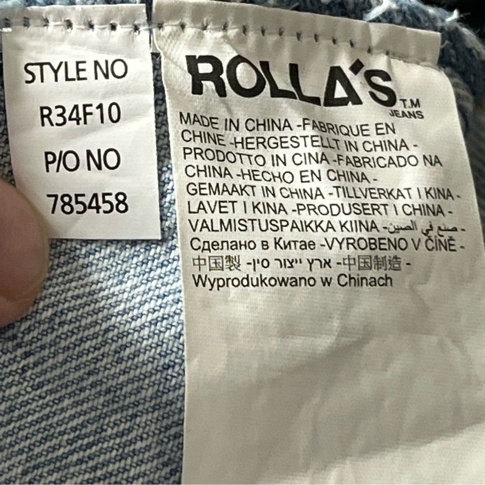 Rollas Dallas Women's Large Light Wash Denim Vest Cropped Button Front Y2K - Picture 7 of 10